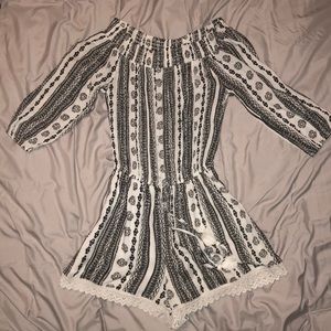 Abercrombie & Fitch B/W Print Romper, Size Small